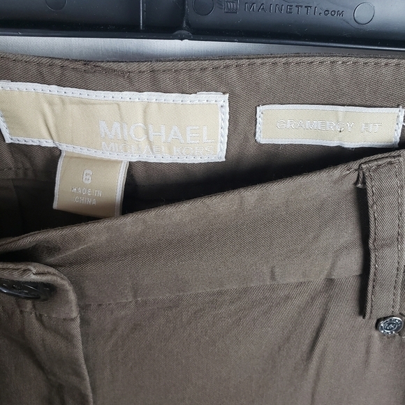 Michael Kors Brown Gramercy Fit Flat Front Khakis Sz 6 - Picture 5 of 9